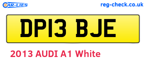 DP13BJE are the vehicle registration plates.