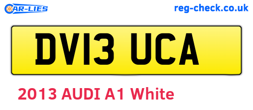 DV13UCA are the vehicle registration plates.