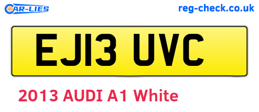EJ13UVC are the vehicle registration plates.