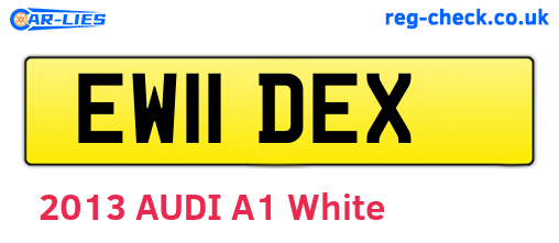 EW11DEX are the vehicle registration plates.