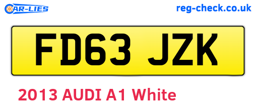 FD63JZK are the vehicle registration plates.