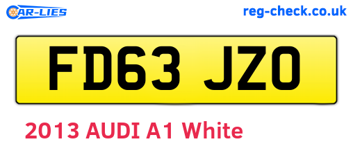 FD63JZO are the vehicle registration plates.