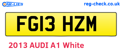 FG13HZM are the vehicle registration plates.