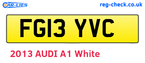 FG13YVC are the vehicle registration plates.