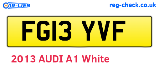 FG13YVF are the vehicle registration plates.