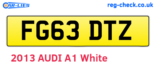 FG63DTZ are the vehicle registration plates.