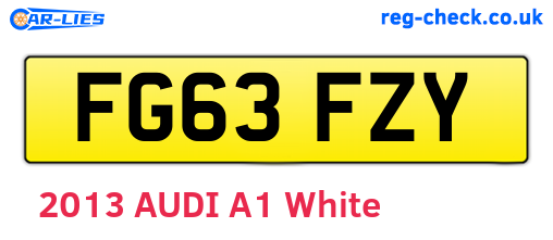 FG63FZY are the vehicle registration plates.