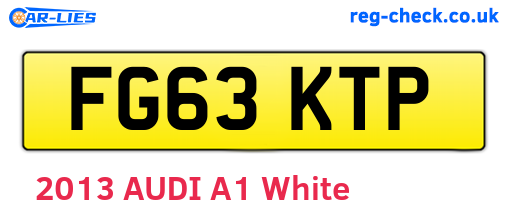 FG63KTP are the vehicle registration plates.