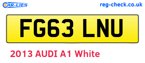 FG63LNU are the vehicle registration plates.