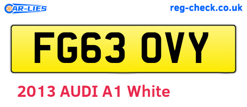 FG63OVY are the vehicle registration plates.