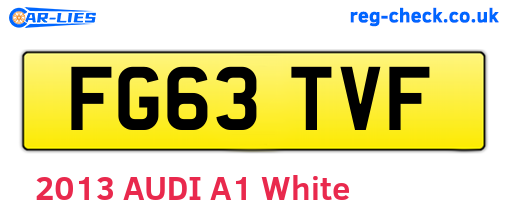 FG63TVF are the vehicle registration plates.