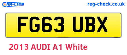 FG63UBX are the vehicle registration plates.