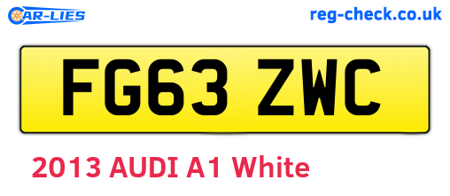 FG63ZWC are the vehicle registration plates.