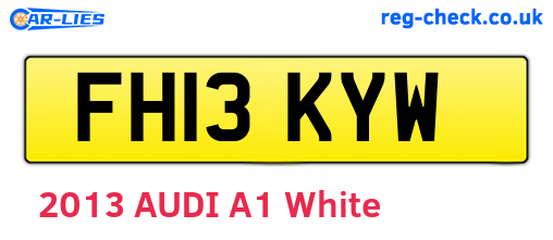 FH13KYW are the vehicle registration plates.