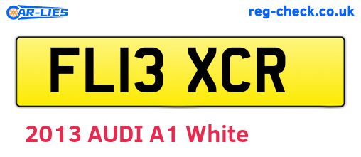 FL13XCR are the vehicle registration plates.