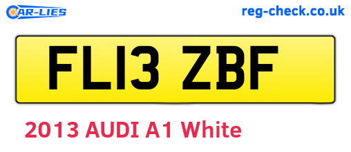FL13ZBF are the vehicle registration plates.