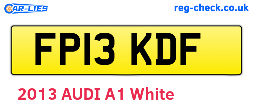 FP13KDF are the vehicle registration plates.