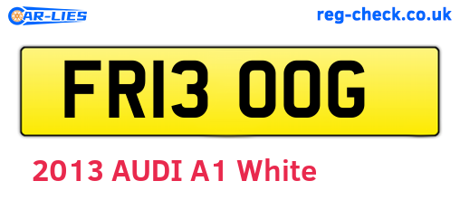 FR13OOG are the vehicle registration plates.