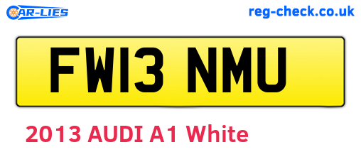 FW13NMU are the vehicle registration plates.