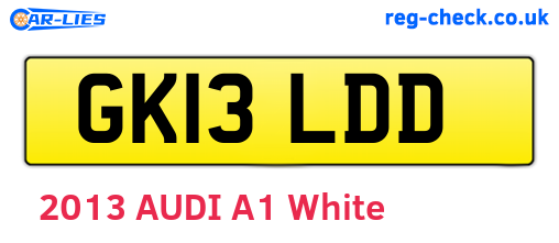 GK13LDD are the vehicle registration plates.