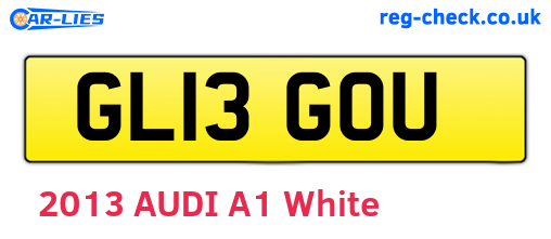 GL13GOU are the vehicle registration plates.