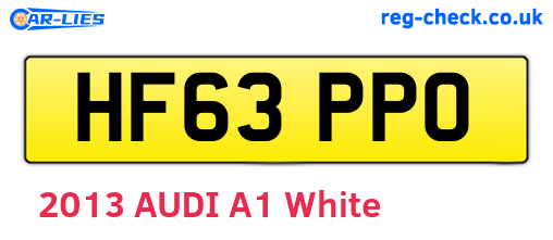 HF63PPO are the vehicle registration plates.