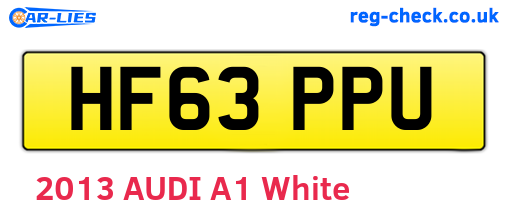 HF63PPU are the vehicle registration plates.
