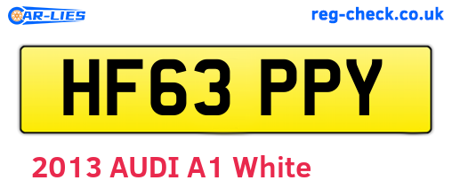 HF63PPY are the vehicle registration plates.