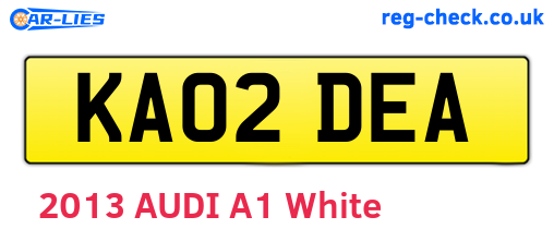 KA02DEA are the vehicle registration plates.