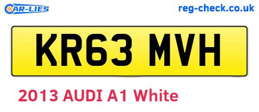 KR63MVH are the vehicle registration plates.