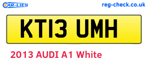 KT13UMH are the vehicle registration plates.