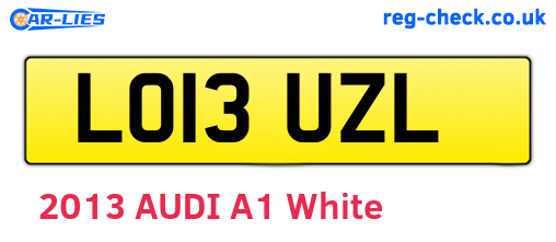 LO13UZL are the vehicle registration plates.