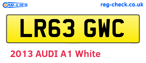 LR63GWC are the vehicle registration plates.