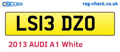 LS13DZO are the vehicle registration plates.