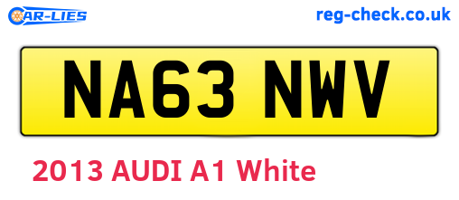 NA63NWV are the vehicle registration plates.