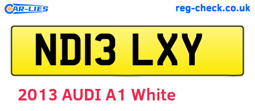 ND13LXY are the vehicle registration plates.
