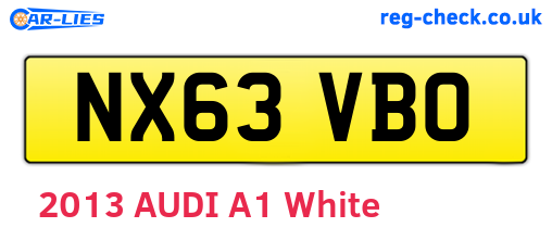 NX63VBO are the vehicle registration plates.