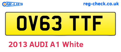 OV63TTF are the vehicle registration plates.