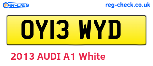OY13WYD are the vehicle registration plates.