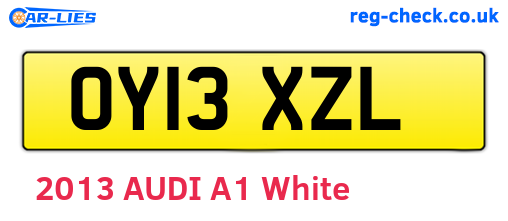 OY13XZL are the vehicle registration plates.