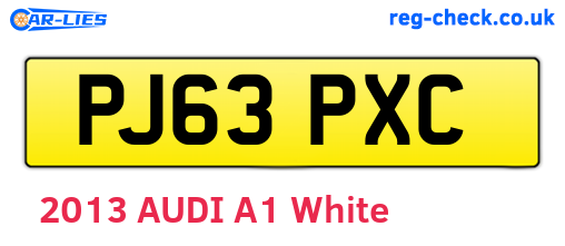 PJ63PXC are the vehicle registration plates.