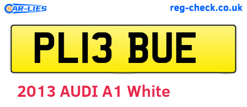 PL13BUE are the vehicle registration plates.