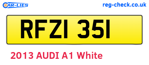 RFZ1351 are the vehicle registration plates.