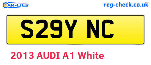 S29YNC are the vehicle registration plates.