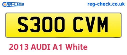 S300CVM are the vehicle registration plates.