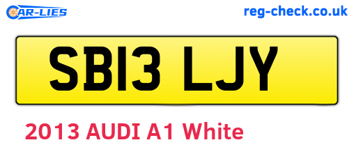SB13LJY are the vehicle registration plates.