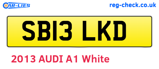 SB13LKD are the vehicle registration plates.