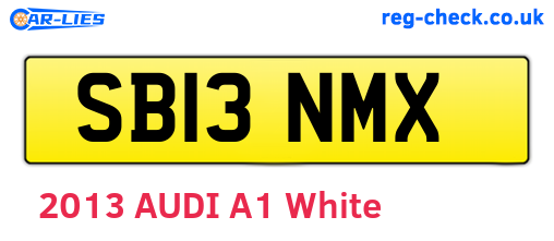 SB13NMX are the vehicle registration plates.