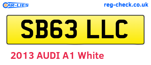 SB63LLC are the vehicle registration plates.