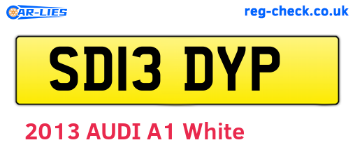SD13DYP are the vehicle registration plates.